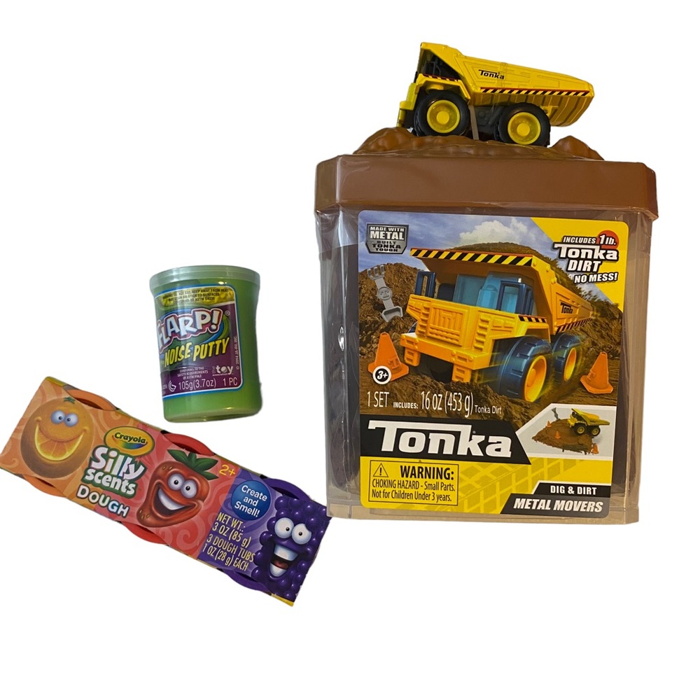Sensory Play Toy Lot Crayola Kid's Silly Scents Dough Silly Putty Dirt Sand